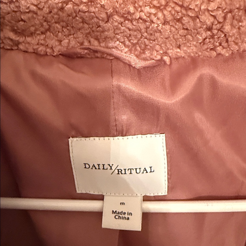 Daily Ritual Pink Fleece Jacket - Picture 3 of 3
